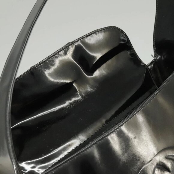 GUCCI Shoulder Bag Enamel Black Silver 000 0506 Auth - Picture 12 of 16